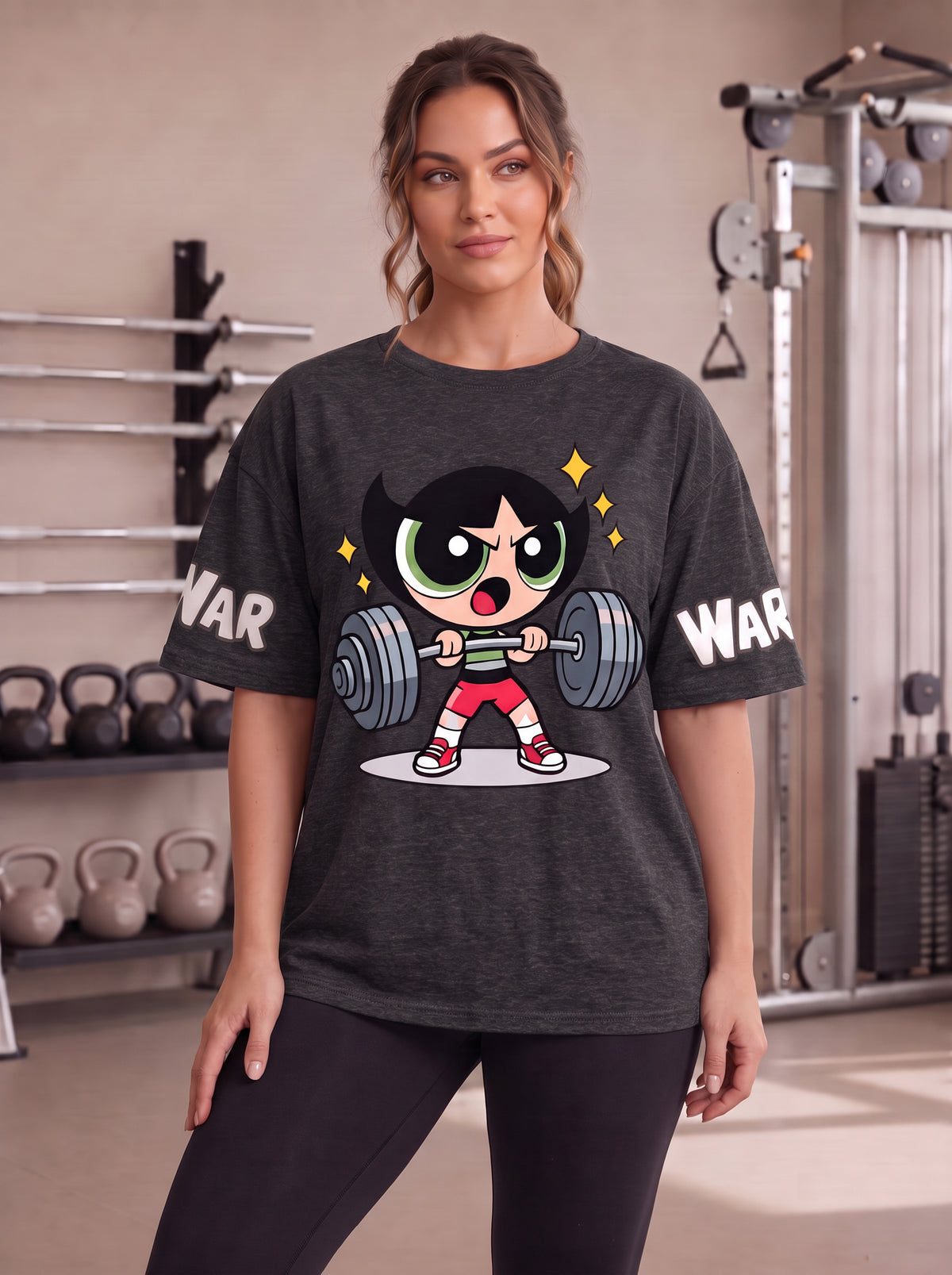 Camiseta Feminina Docinho Gym War Manga