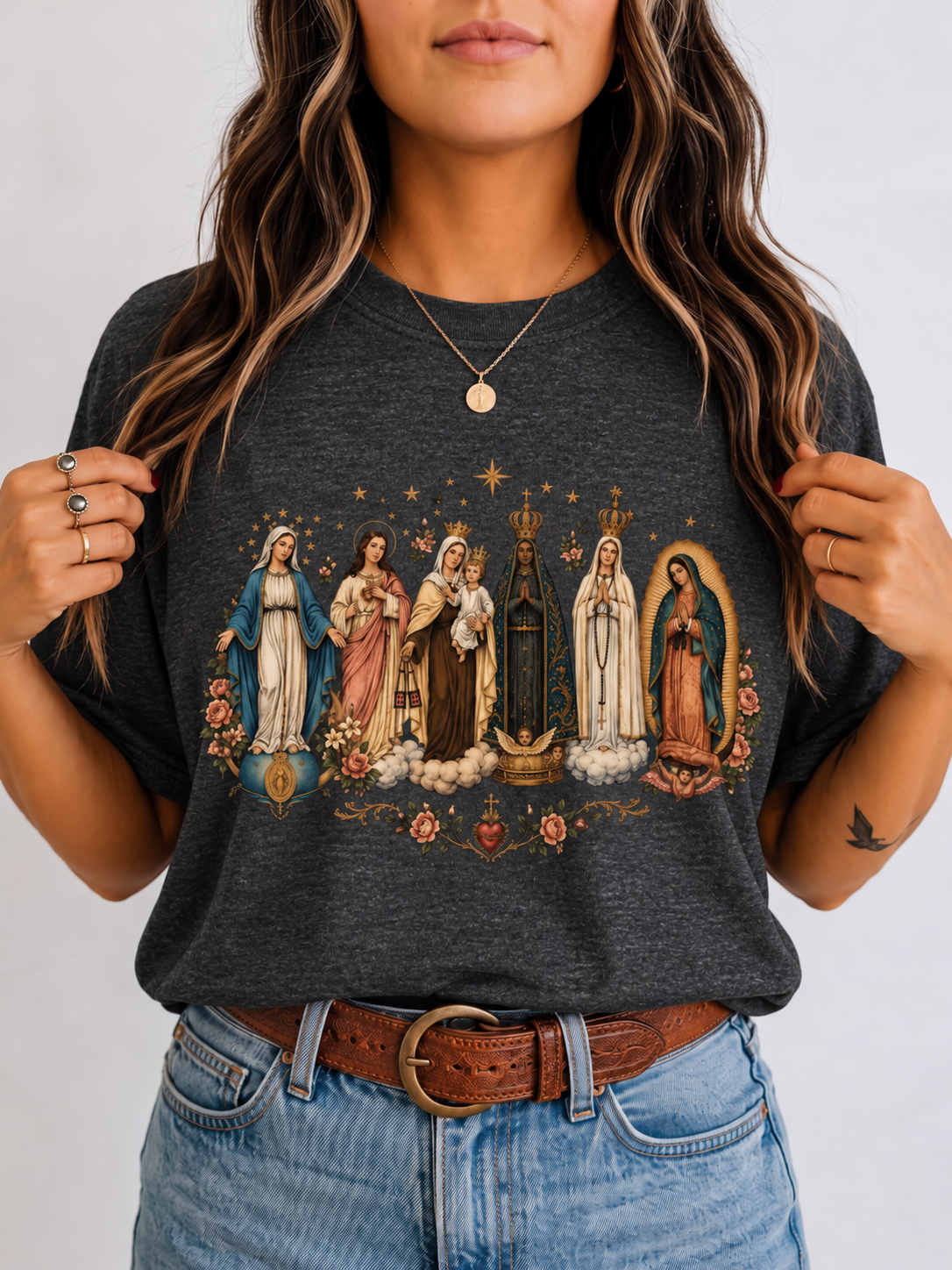 Camiseta Católica Nossa Senhora Feminina