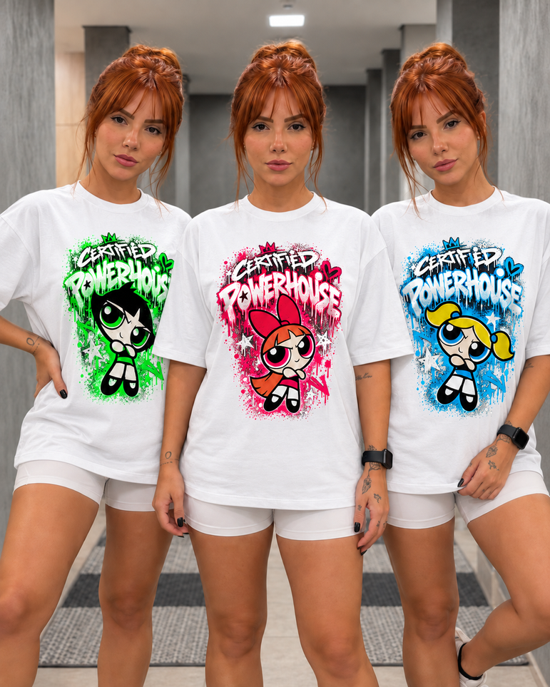 Kit 3 Camisetas Femininas Docinho/Florzinha/Lindinha - Certified Powerhouse