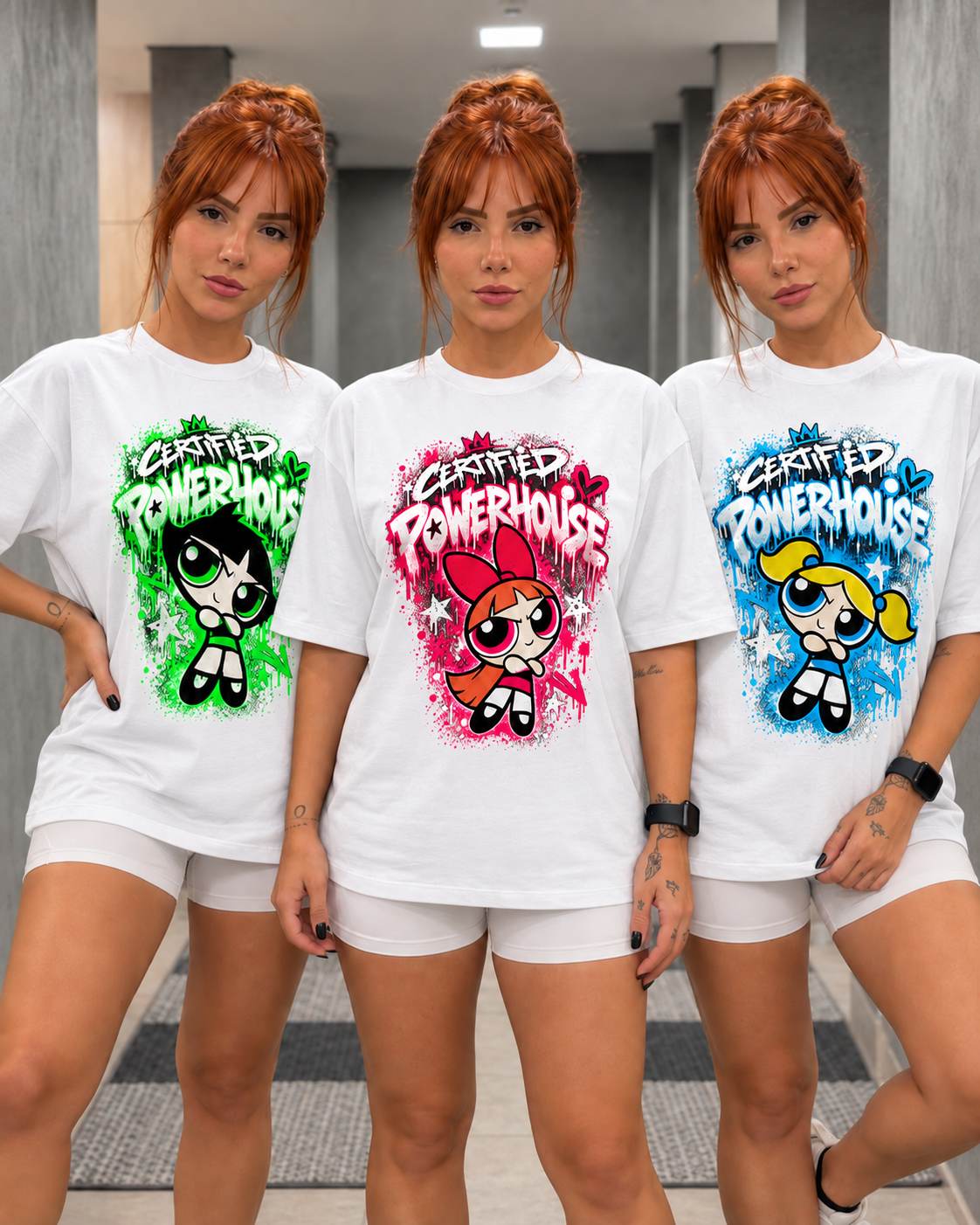 Kit 3 Camisetas Femininas Docinho/Florzinha/Lindinha - Certified Powerhouse