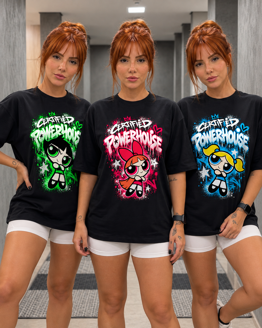 Kit 3 Camisetas Femininas Docinho/Florzinha/Lindinha - Certified Powerhouse