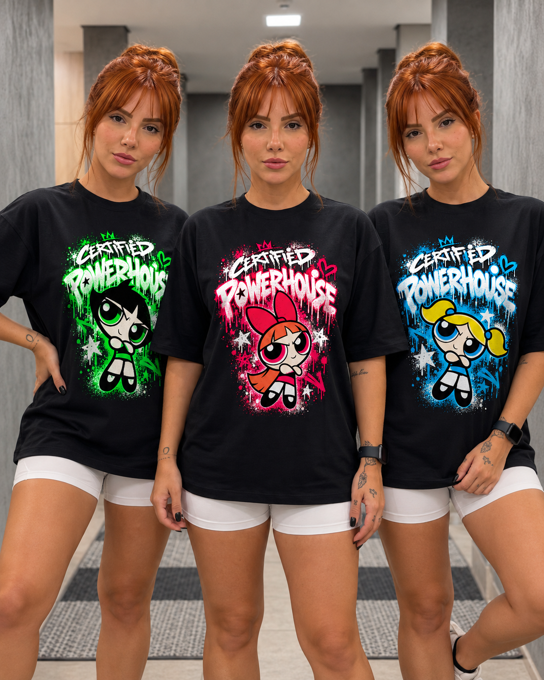 Kit 3 Camisetas Femininas Docinho/Florzinha/Lindinha - Certified Powerhouse