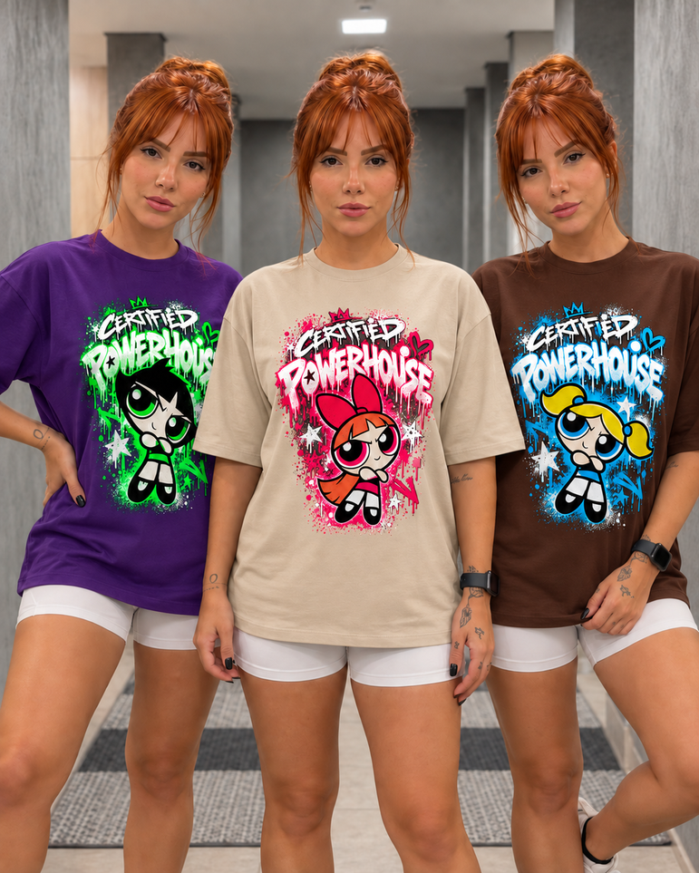 Kit 3 Camisetas Femininas Docinho/Florzinha/Lindinha - Certified Powerhouse