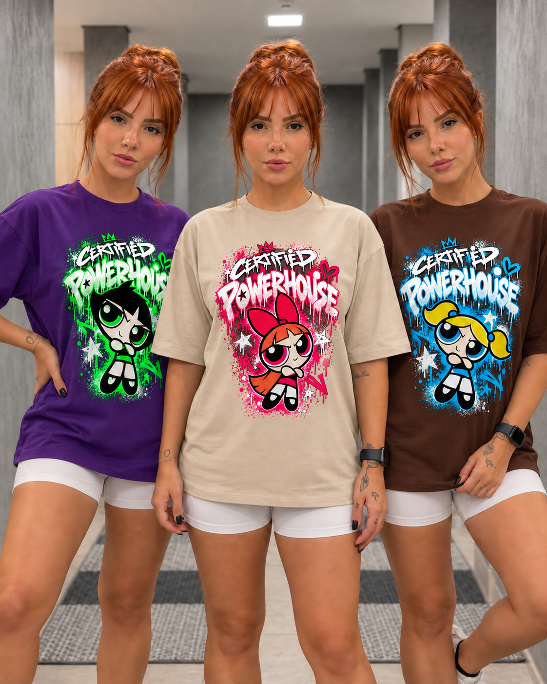Kit 3 Camisetas Femininas Docinho/Florzinha/Lindinha - Certified Powerhouse