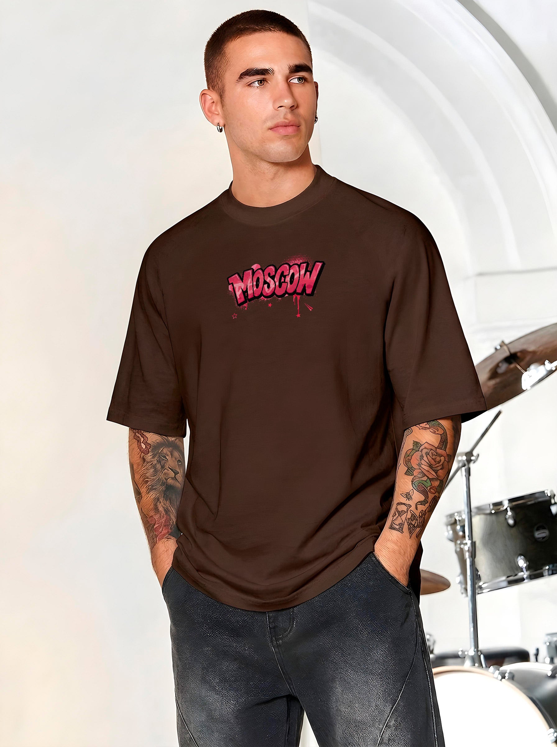 CAMISETA MASCULINA MOSCOW PINK PANTHER