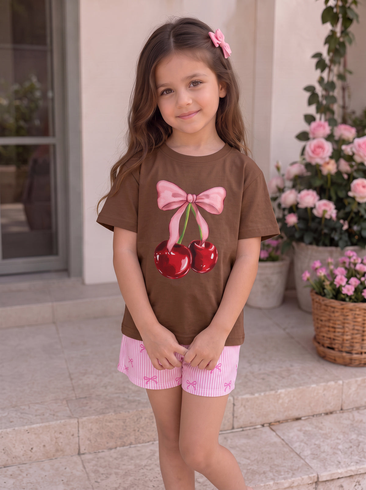 Camiseta Infantil Cerejinha🍒🎀
