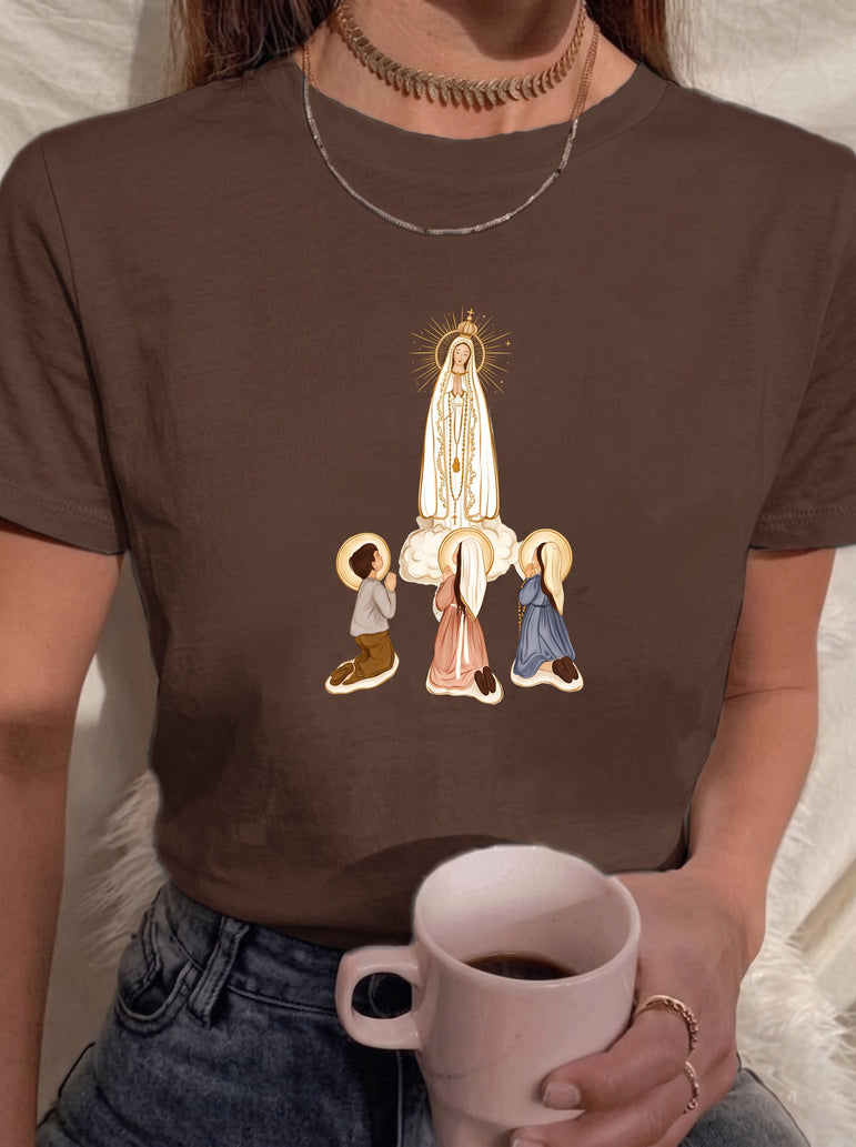 Camiseta Feminina Nossa Senhora de Fátima – Luz que Guia