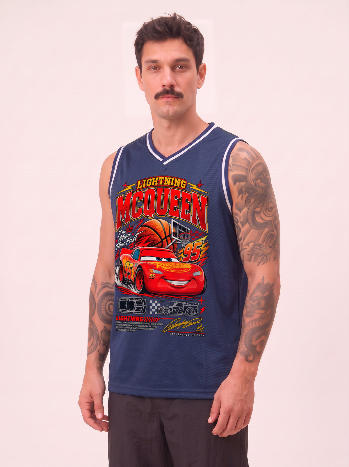 Regata de Basquete Lightning McQueen 95 – Racing Basketball Azul