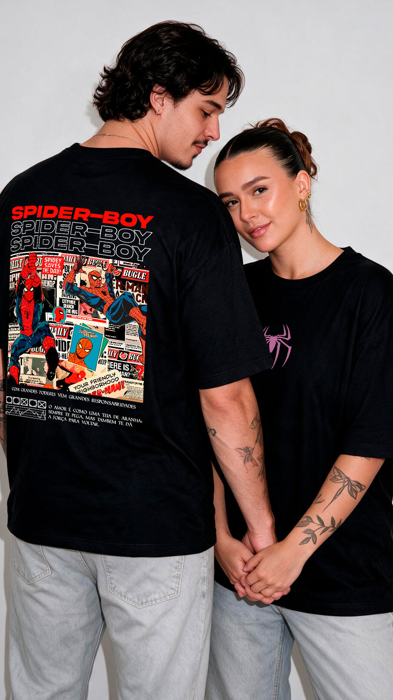 Camiseta Crush Spider Boy / Spider Girl — Modelo Individual