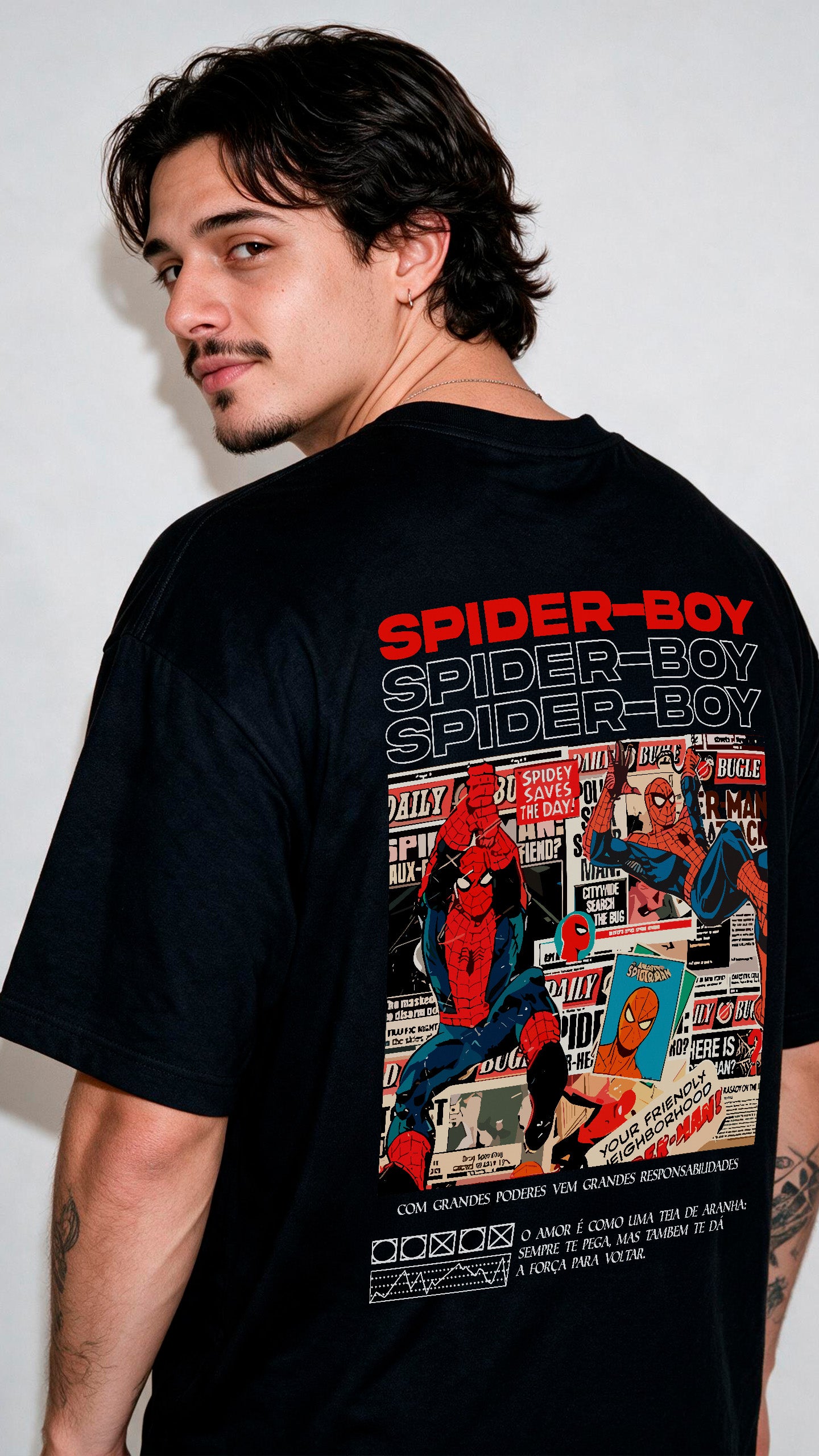 Camiseta Crush Spider Boy / Spider Girl — Modelo Individual