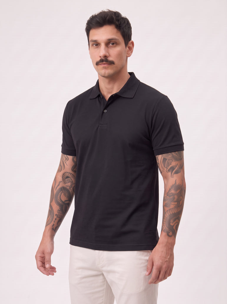 Camisa Polo Masculina Básica Piquet Manga Curta – Elegância e Conforto