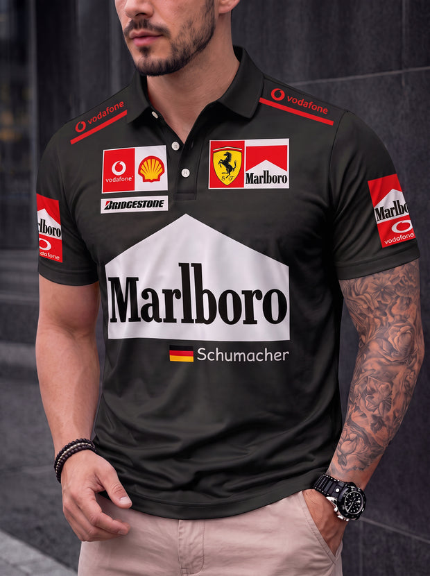 Camisa Polo Schumacher Racing – Velocidade, Legado e Estilo nas Pistas