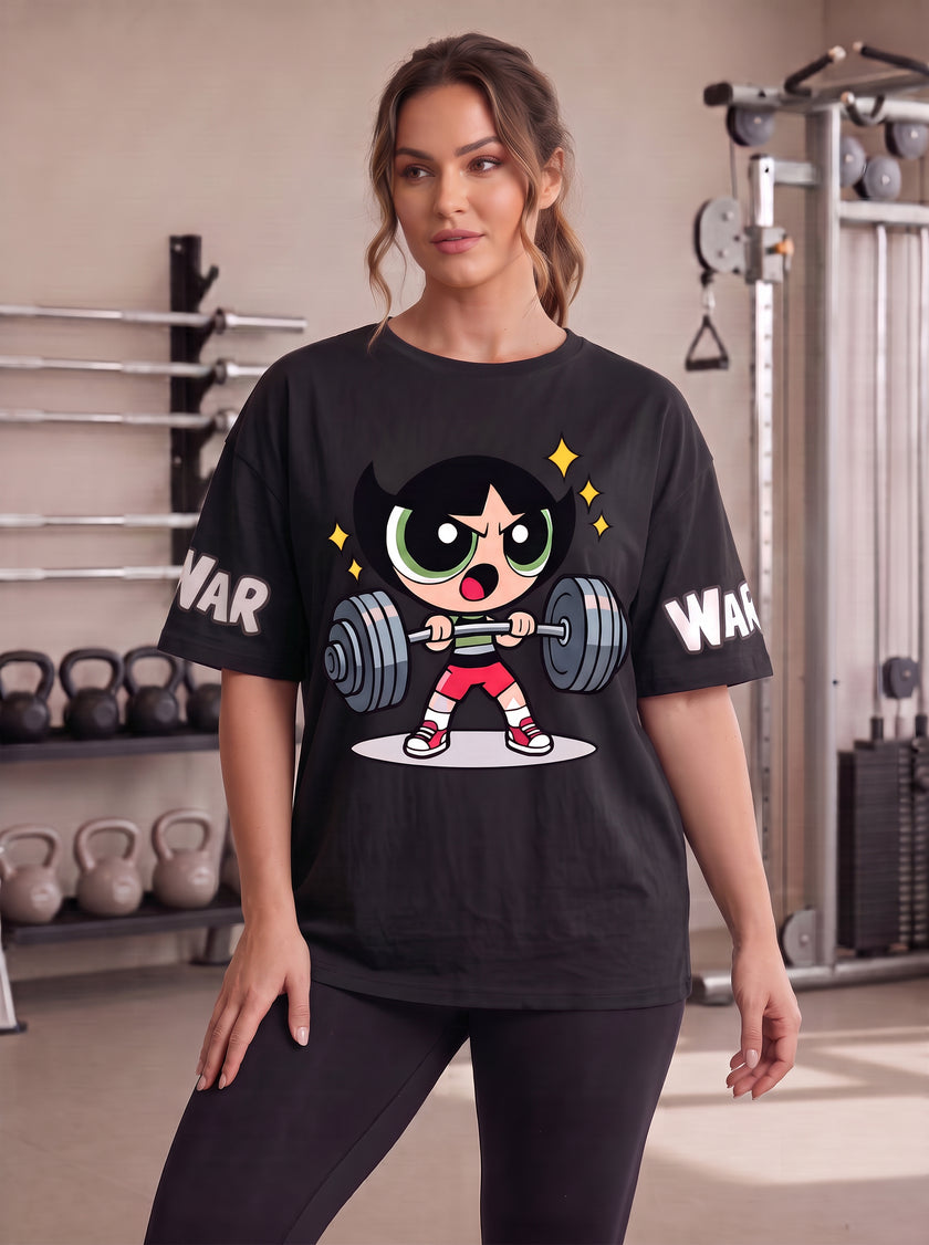 Camiseta Feminina Docinho Gym War Manga