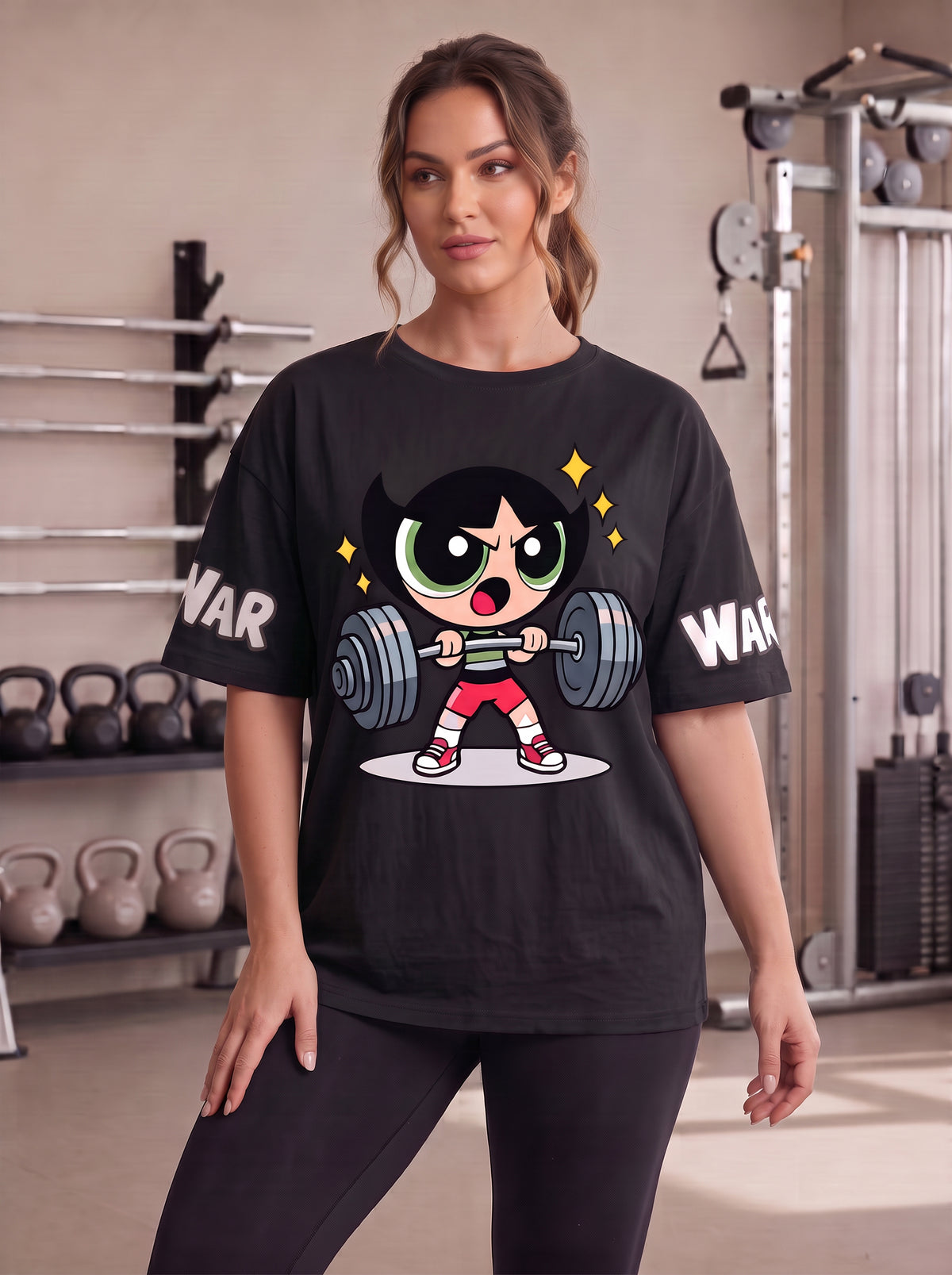 Camiseta Feminina Docinho Gym War Manga