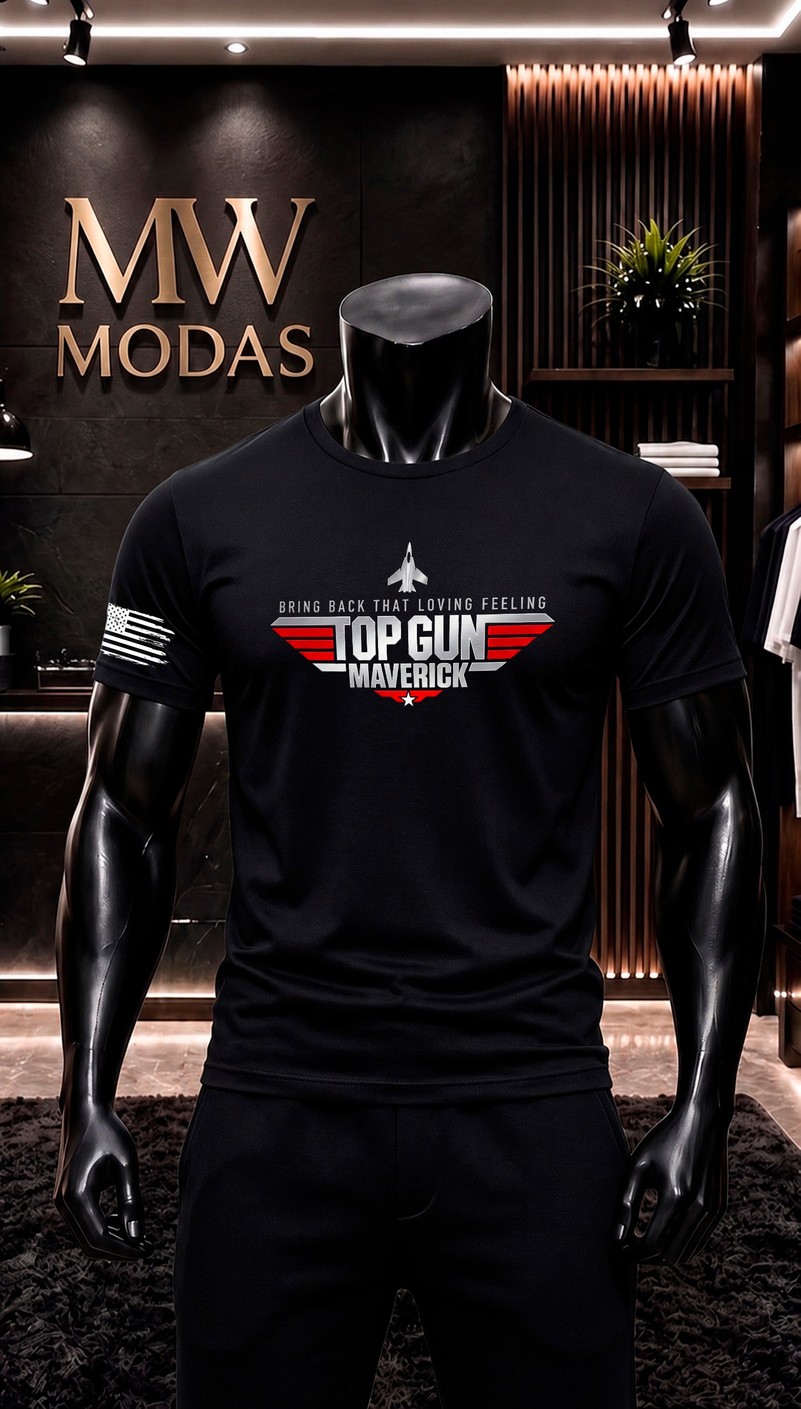 Camiseta Masculina Maverick Aviador Estilo Militar Casual
