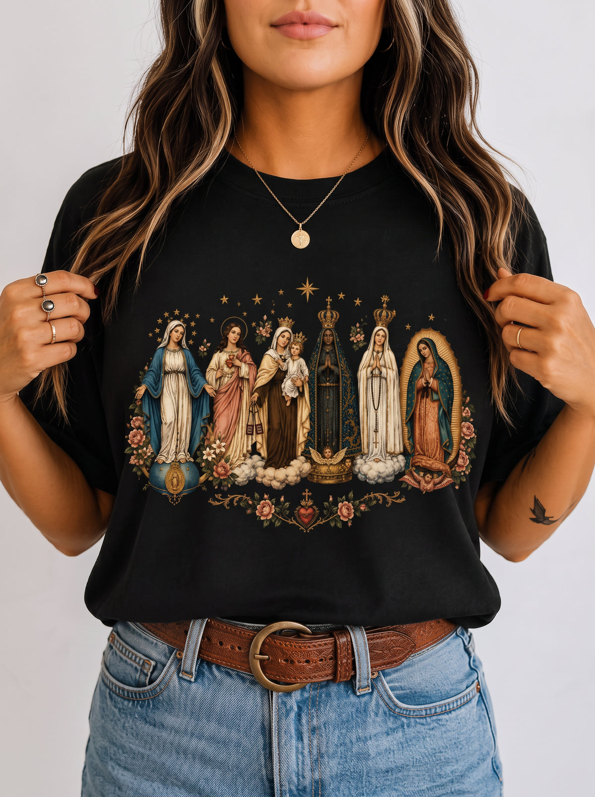 Camiseta Católica Nossa Senhora Feminina