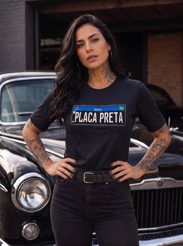 Camiseta Placa Preta Brasil – Paixão por Clássicos