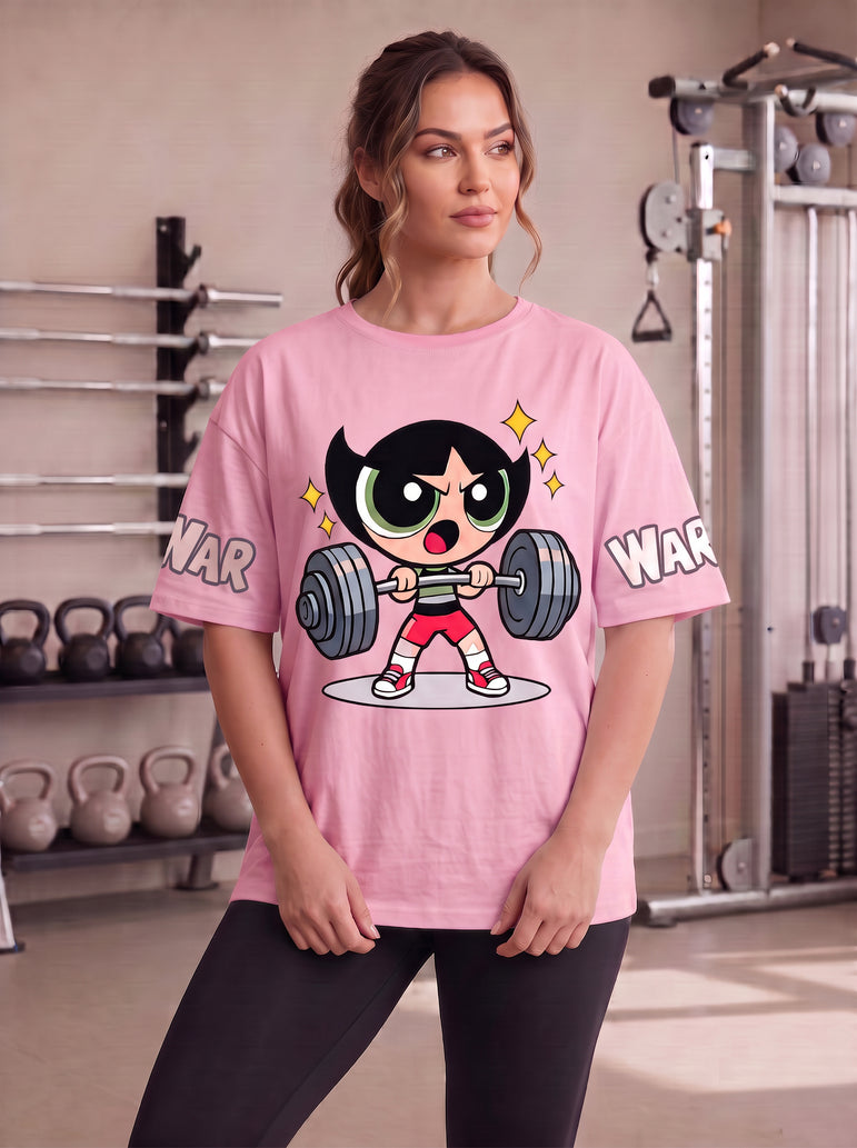 Camiseta Feminina Docinho Gym War Manga