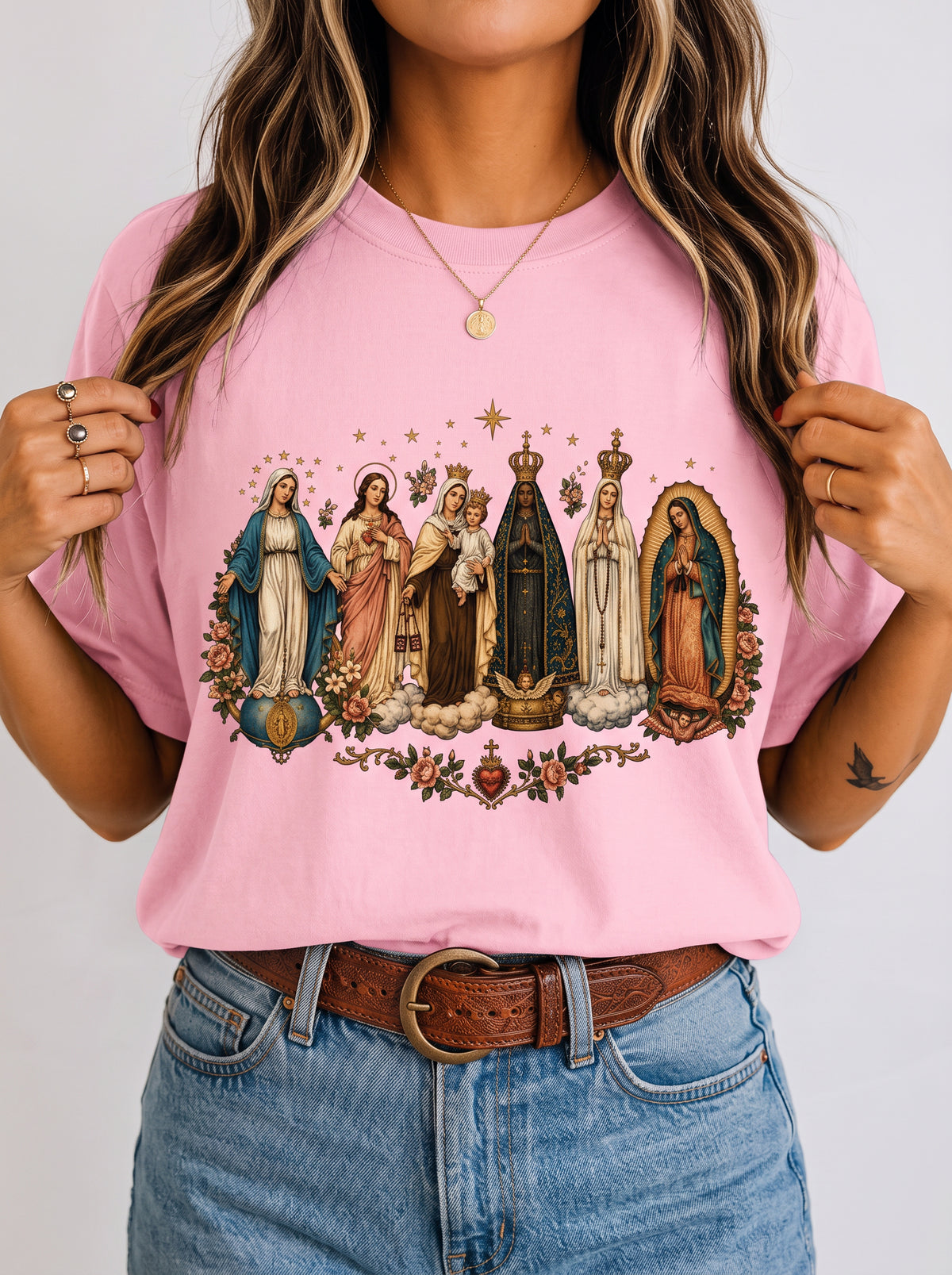 Camiseta Católica Nossa Senhora Feminina