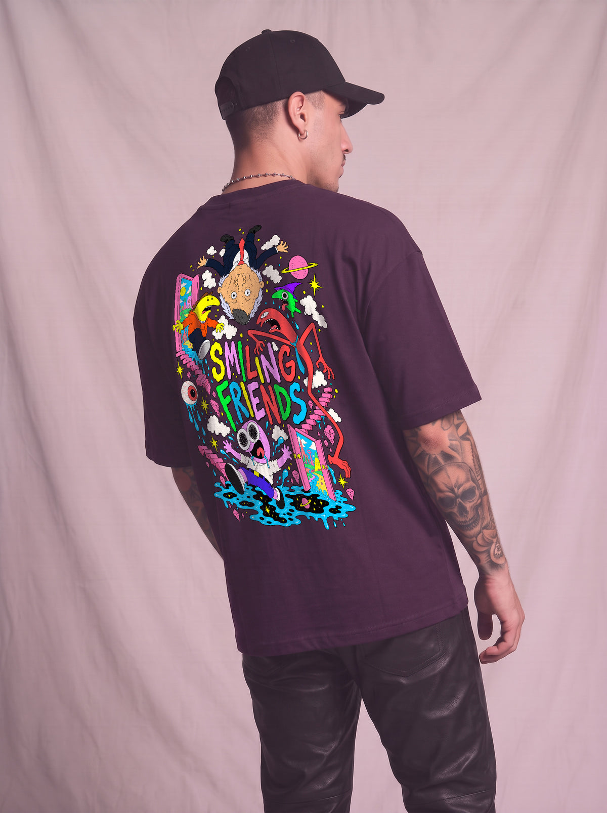 CAMISETA MASCULINA SMILING FRIENDS - COLOR CHAOS