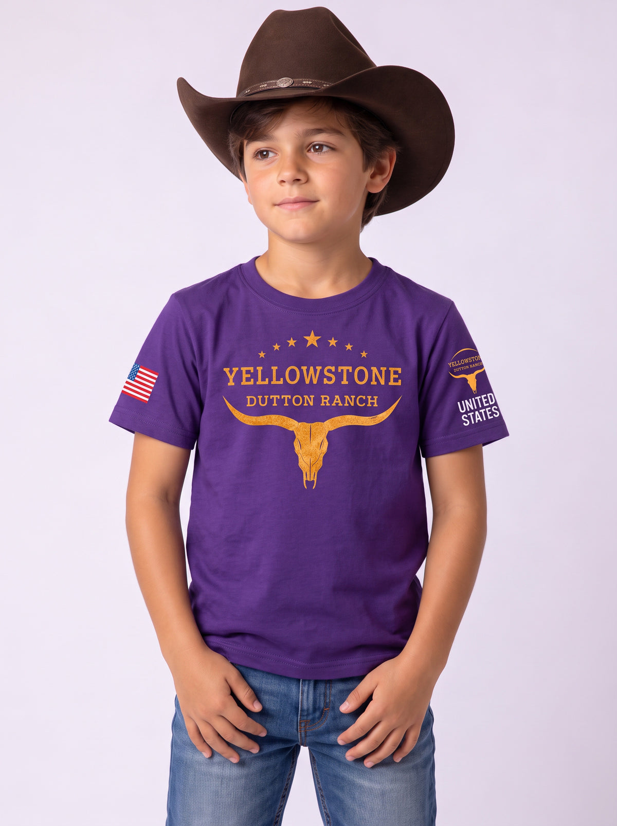 Camiseta Infantil Yellowstone Dutton Ranch – Estilo Country Western