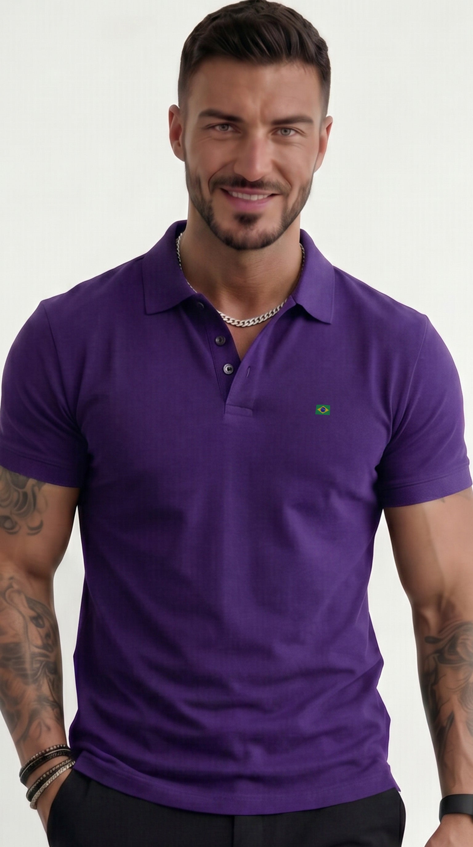 CAMISA POLO MASCULINA BRASIL CLASSIC
