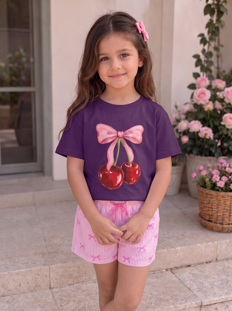 Camiseta Infantil Cerejinha🍒🎀