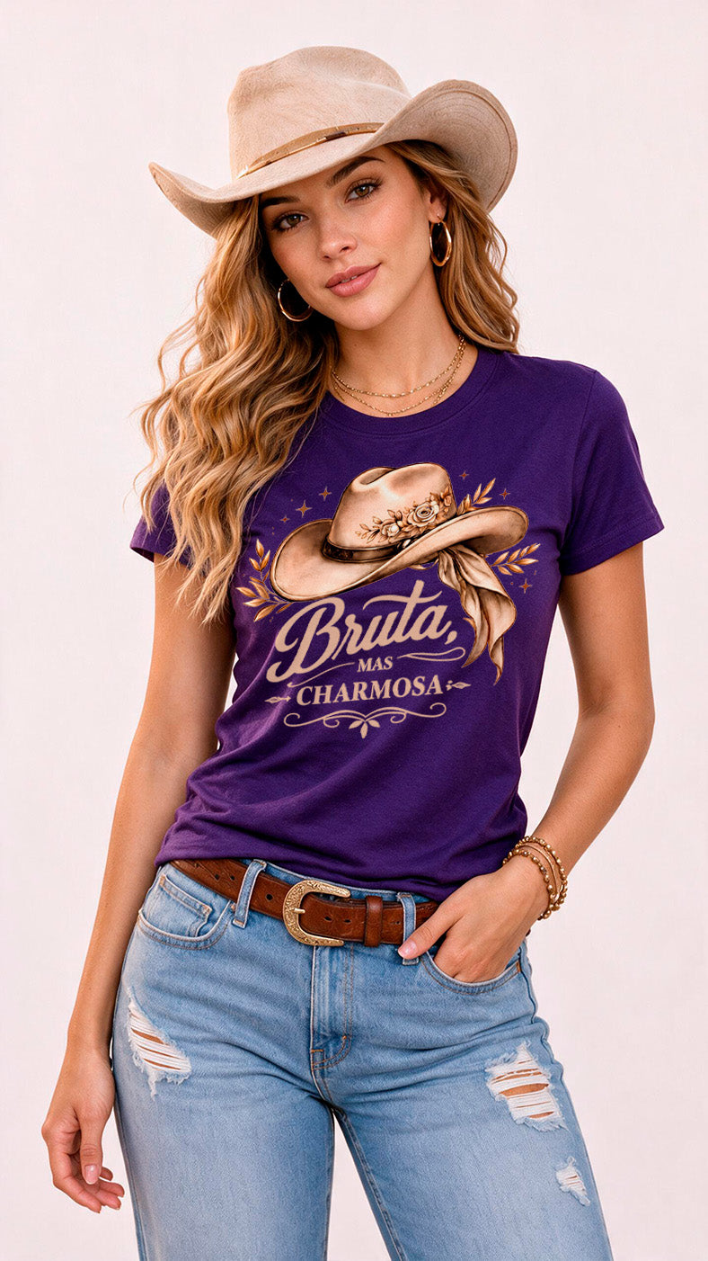 Camiseta Feminina Country Bruta Mas Charmosa