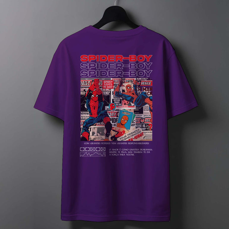 CAMISETA MASCULINA SPIDER BOY T-SHIRT 100% ALGODÃO