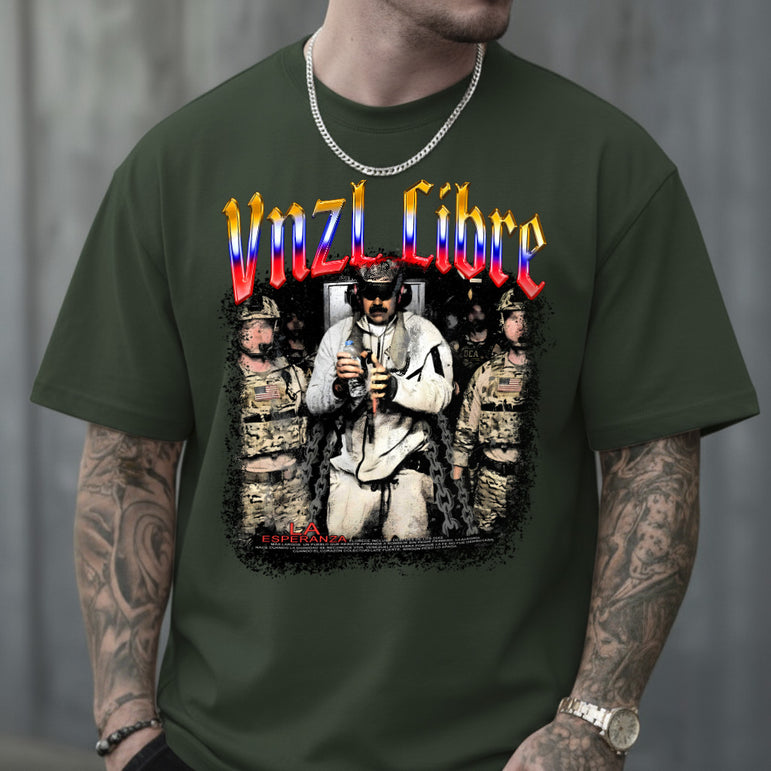 CAMISETA MASCULINA VNZL LIBRE MADURO