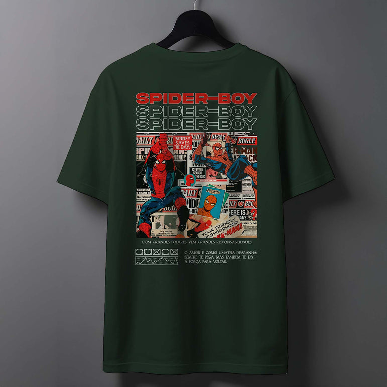 CAMISETA MASCULINA SPIDER BOY T-SHIRT 100% ALGODÃO