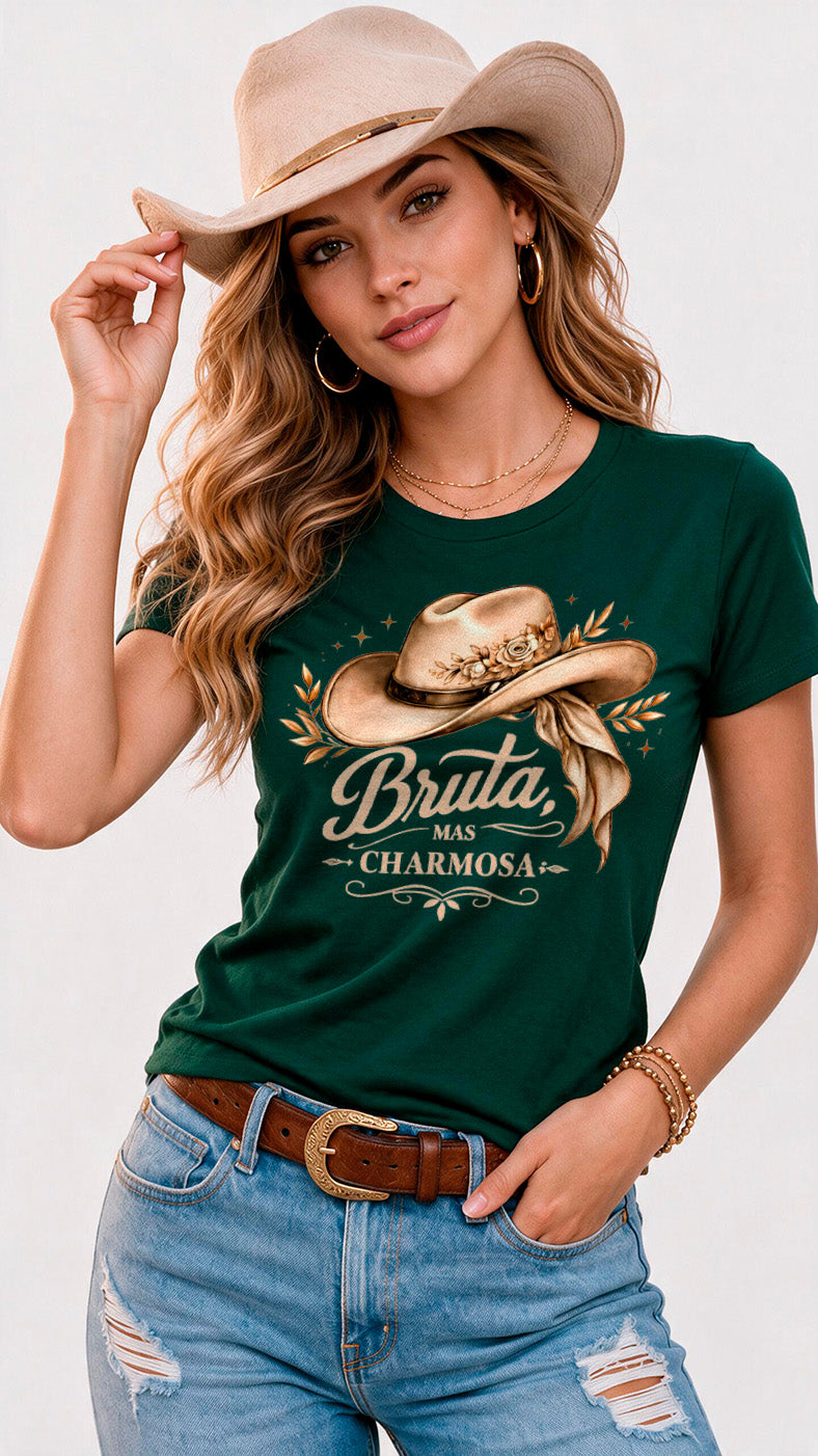 Camiseta Feminina Country Bruta Mas Charmosa