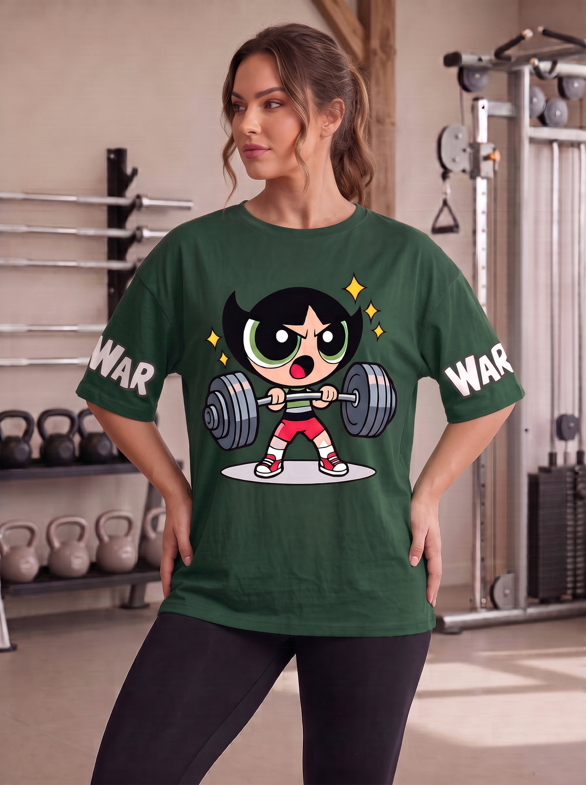 Camiseta Feminina Docinho Gym War Manga