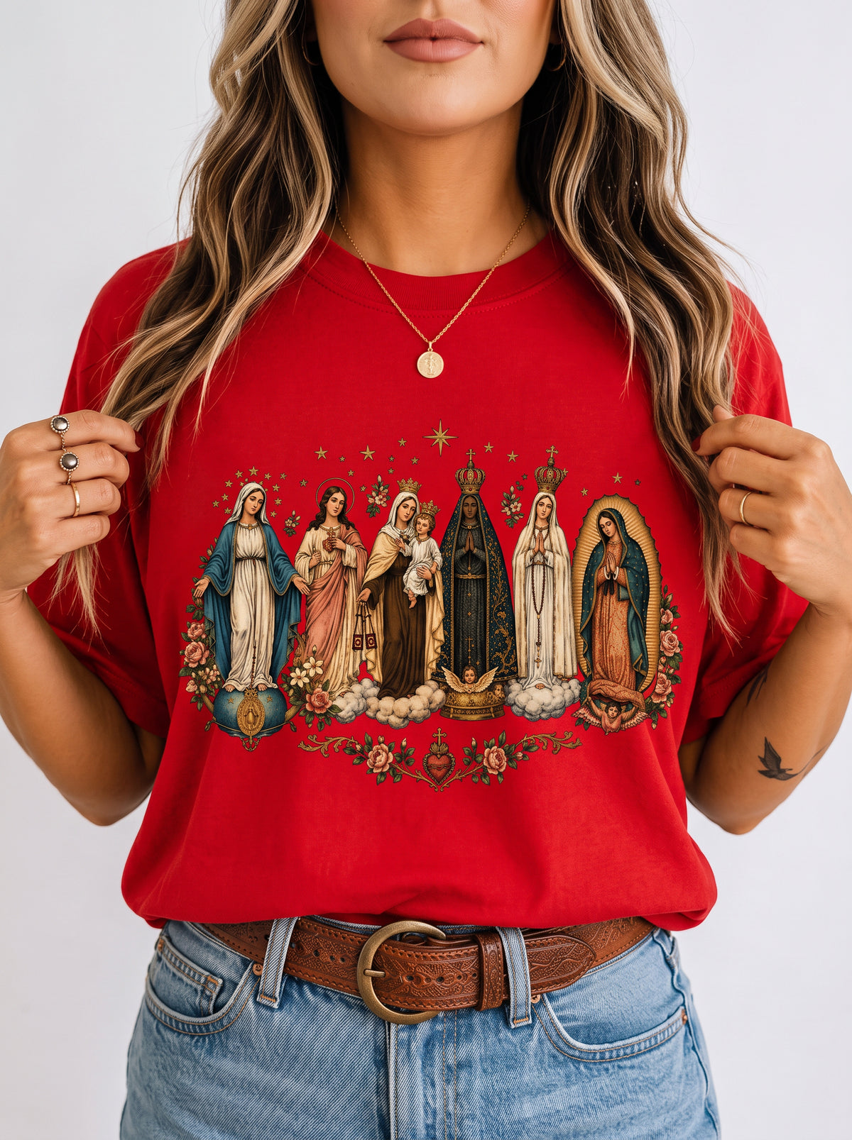 Camiseta Católica Nossa Senhora Feminina
