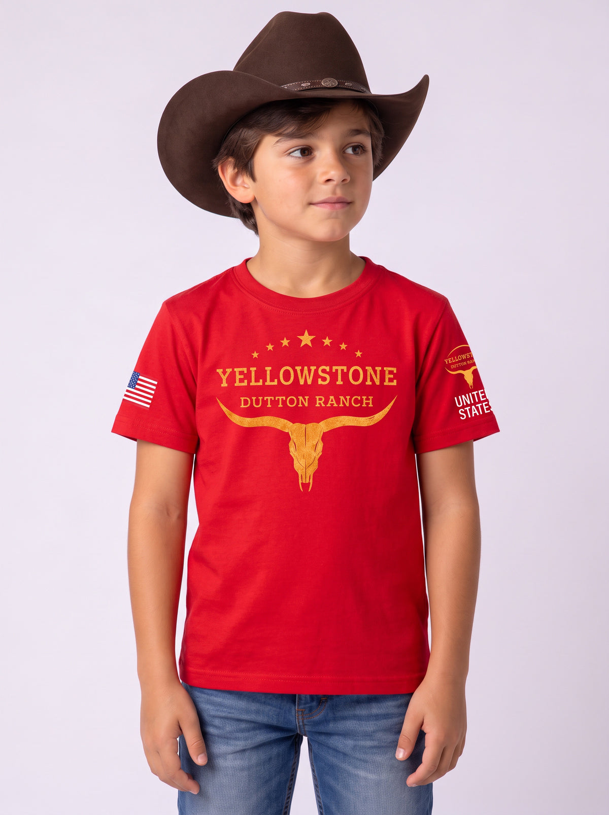 Camiseta Infantil Yellowstone Dutton Ranch – Estilo Country Western