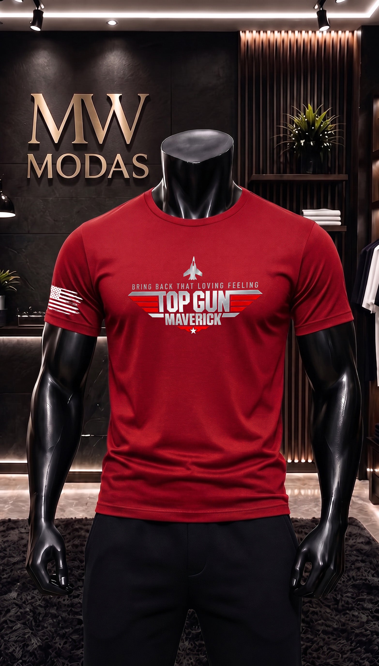 Camiseta Masculina Maverick Aviador Estilo Militar Casual