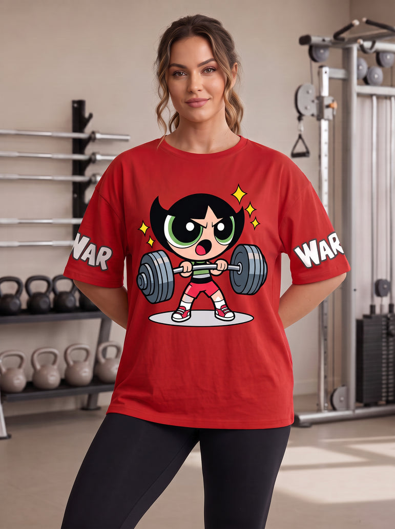 Camiseta Feminina Docinho Gym War Manga