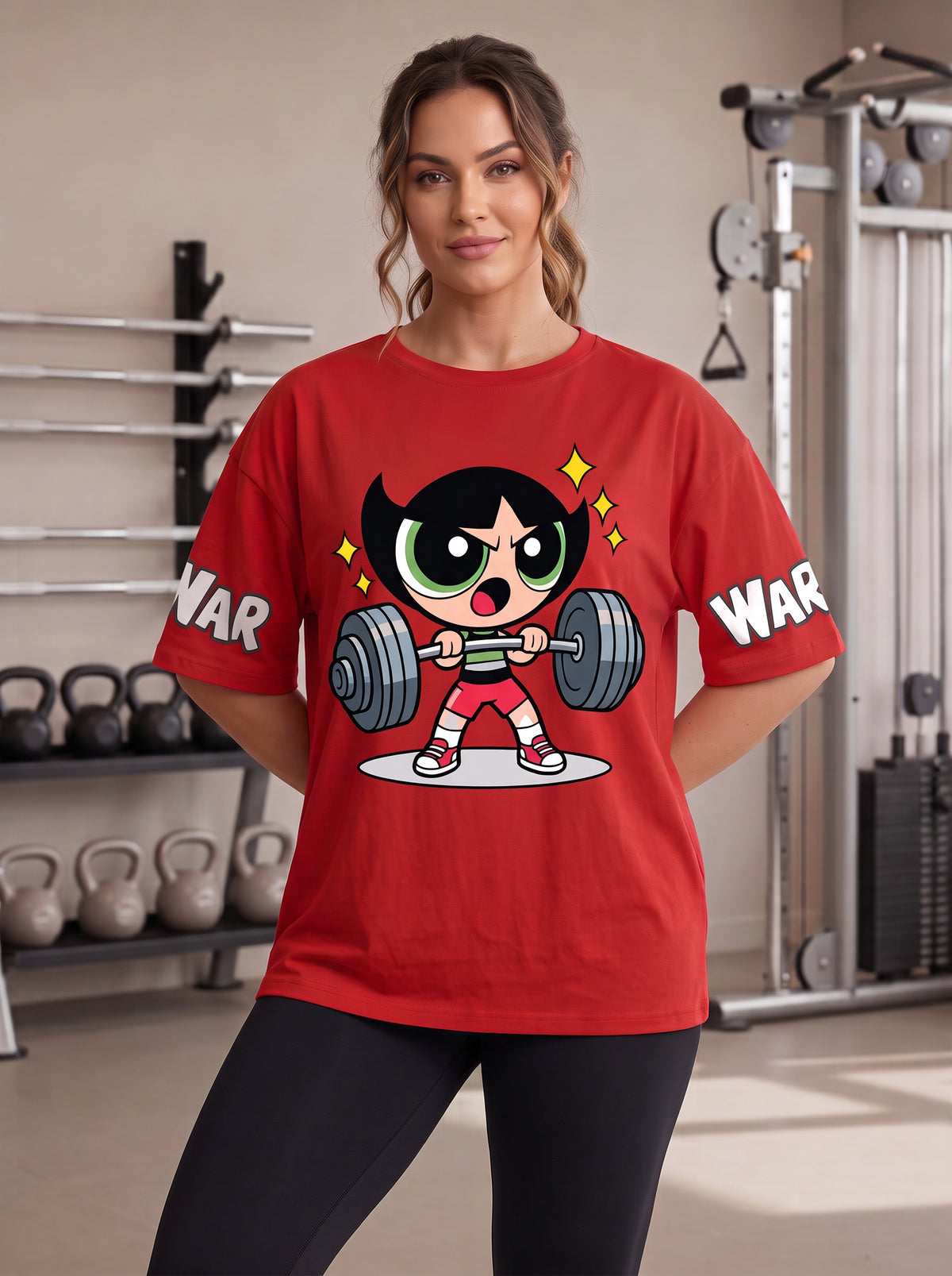 Camiseta Feminina Docinho Gym War Manga