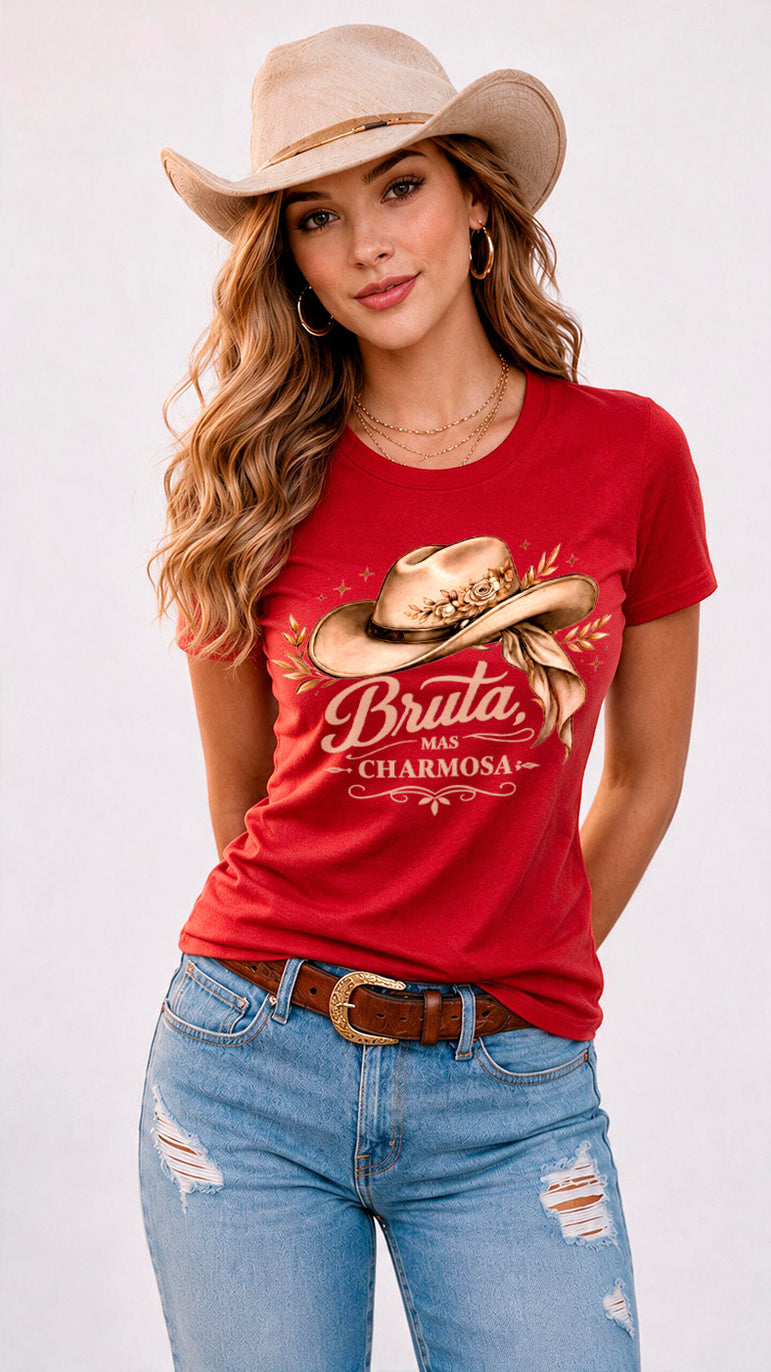 Camiseta Feminina Country Bruta Mas Charmosa