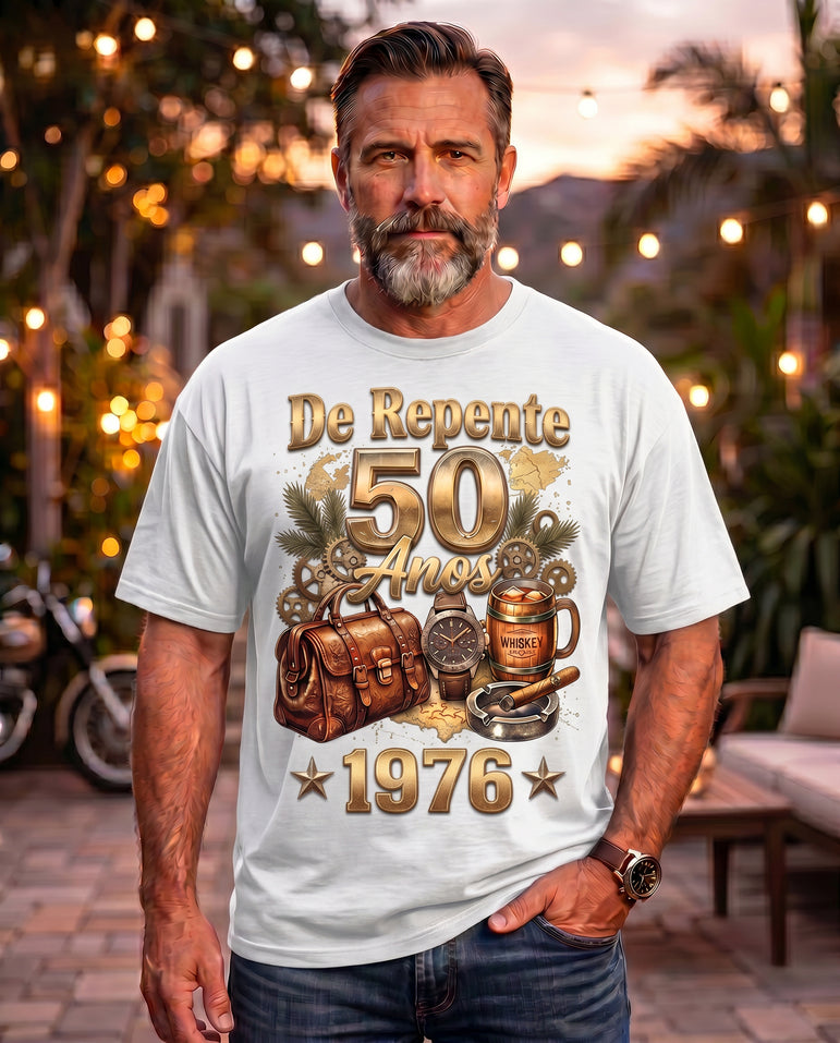 Camiseta Aniversário Masculina De Repente