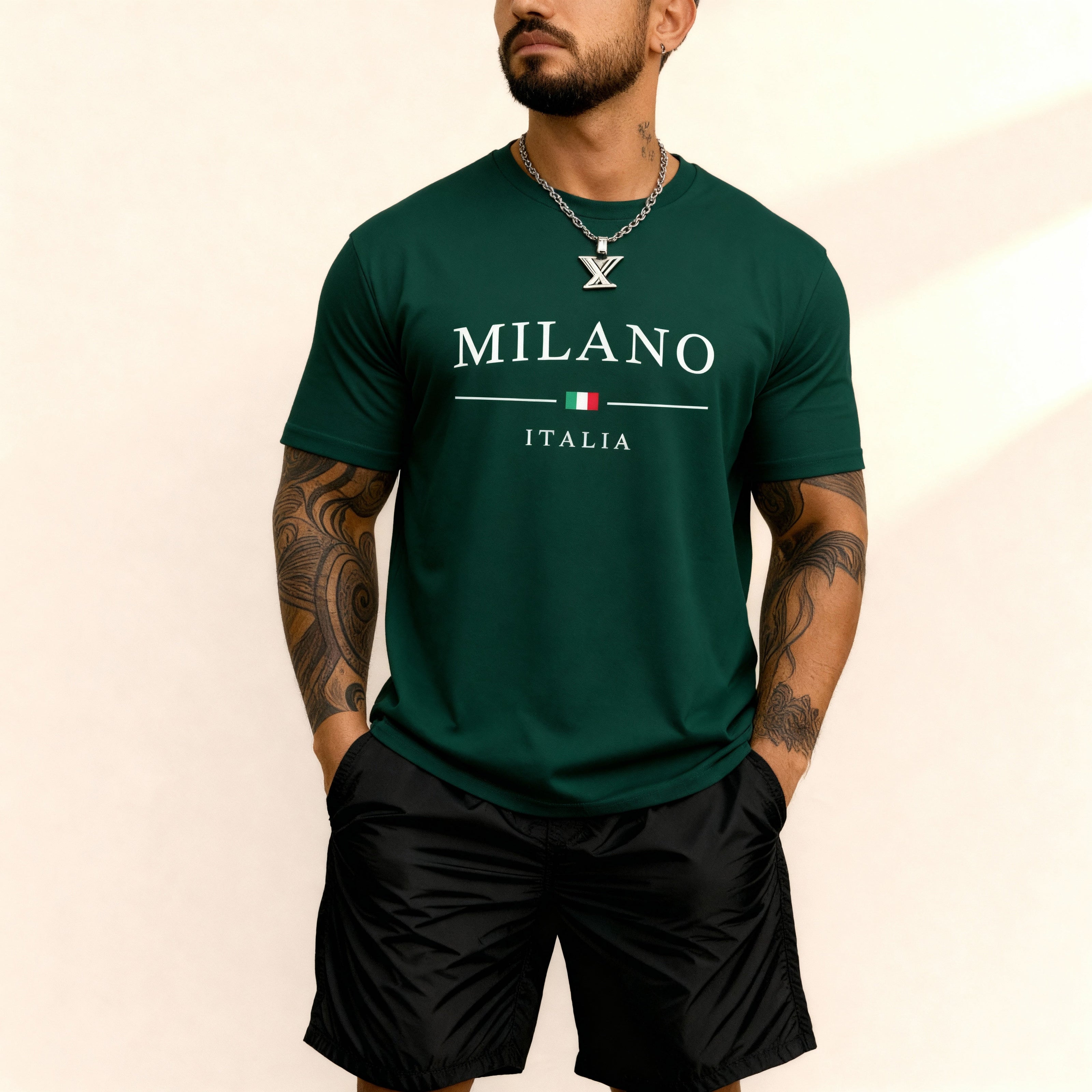 CAMISETA MILANO ITALIA 100% ALGODÃO