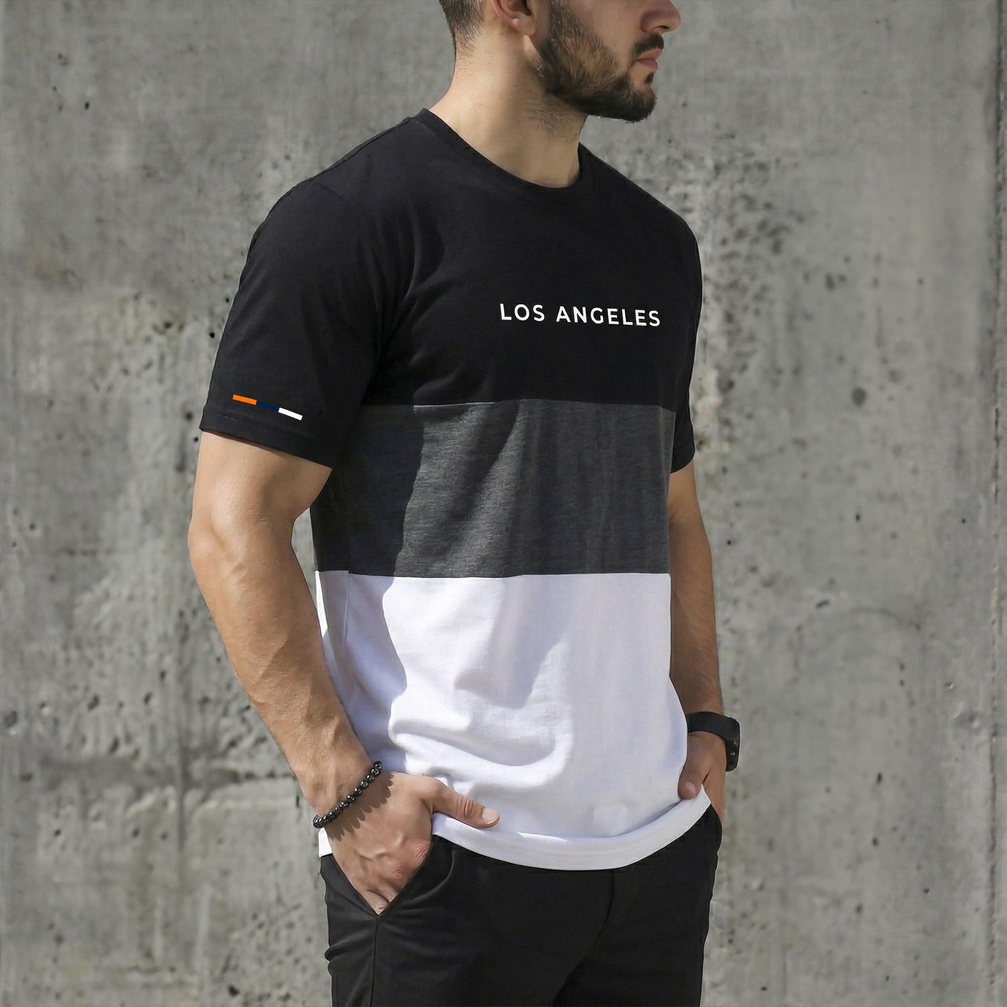 CAMISETA TRICOLOR LOS ANGELES