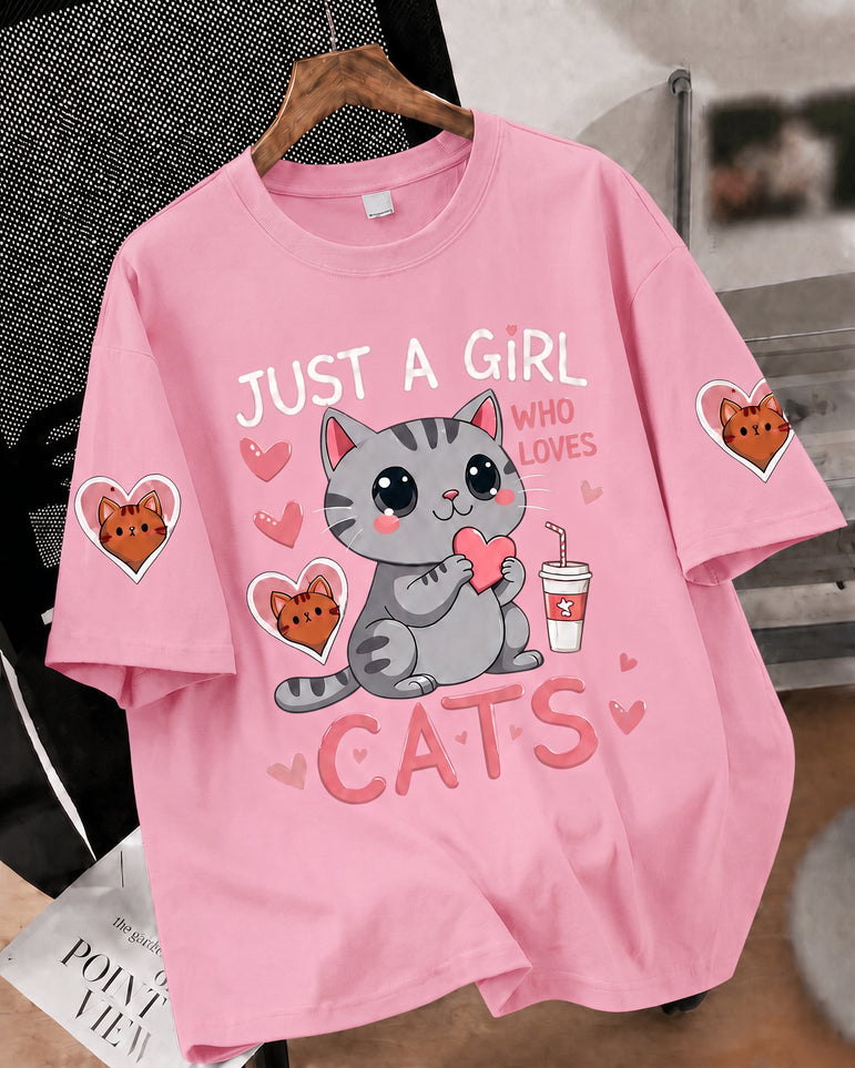 Camiseta Feminina Cat Love