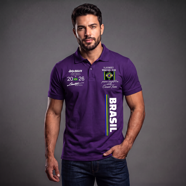 Camisa Polo Brasil 2026 Roxo