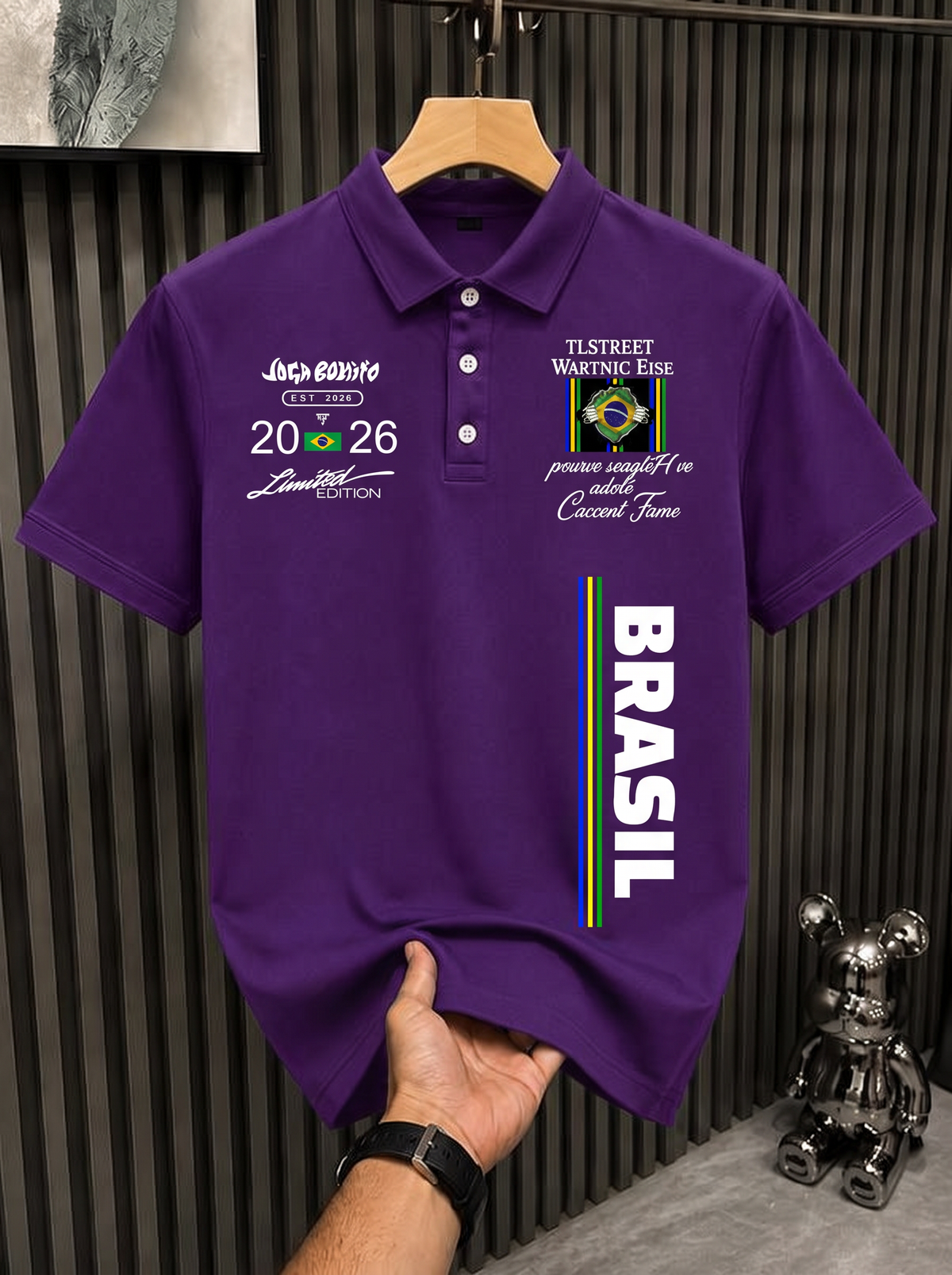 Camisa Polo Brasil 2026 Roxo produto