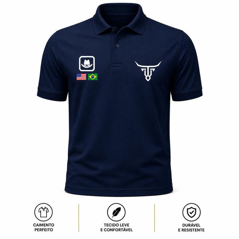 Camisa Polo Country USA-Brasil Azul-marinho produto