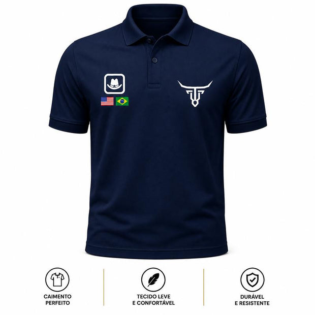 Camisa Polo Country USA-Brasil Azul-marinho produto