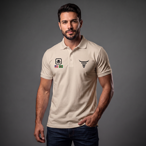 Camisa Polo Country USA-Brasil Bege
