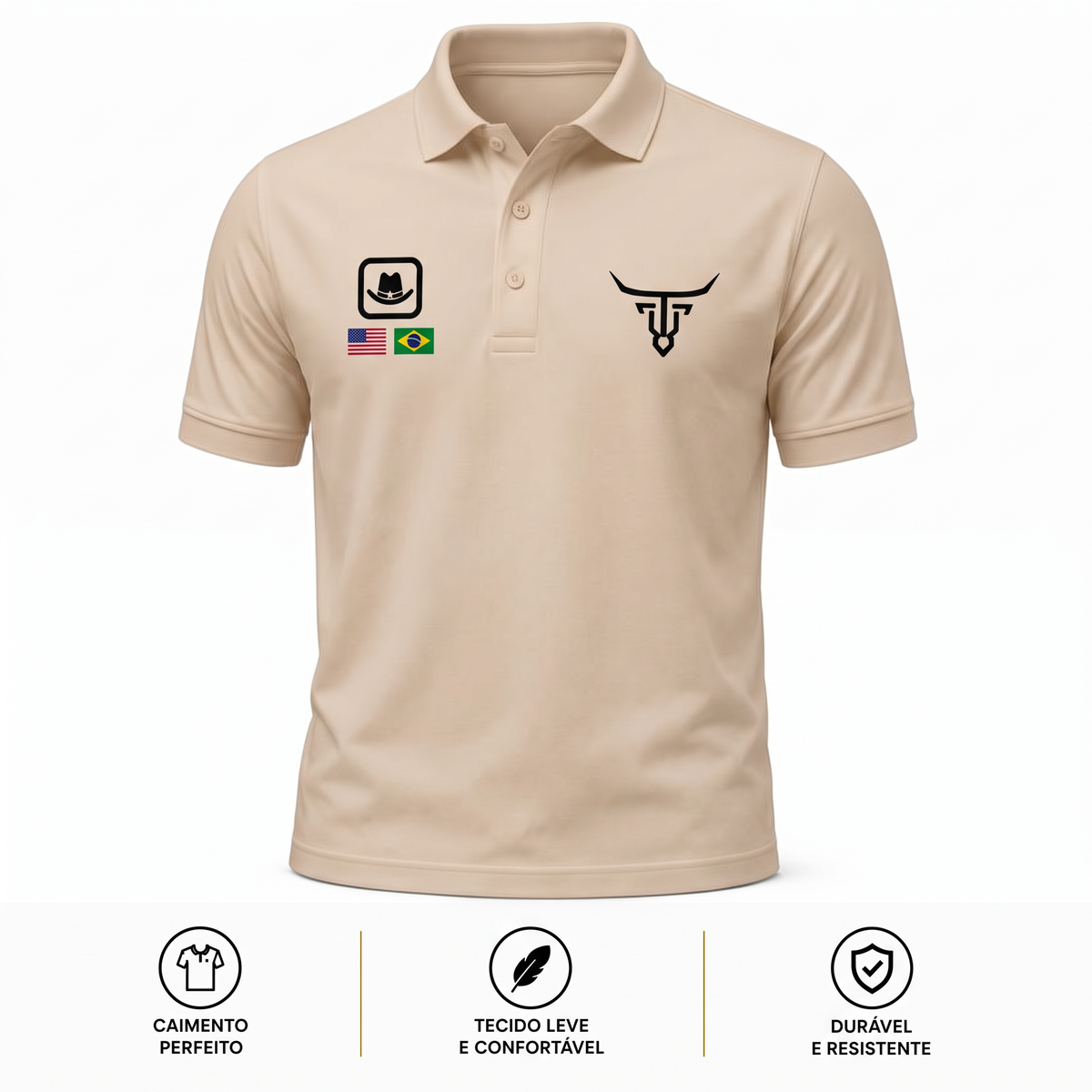 Camisa Polo Country USA-Brasil Bege produto