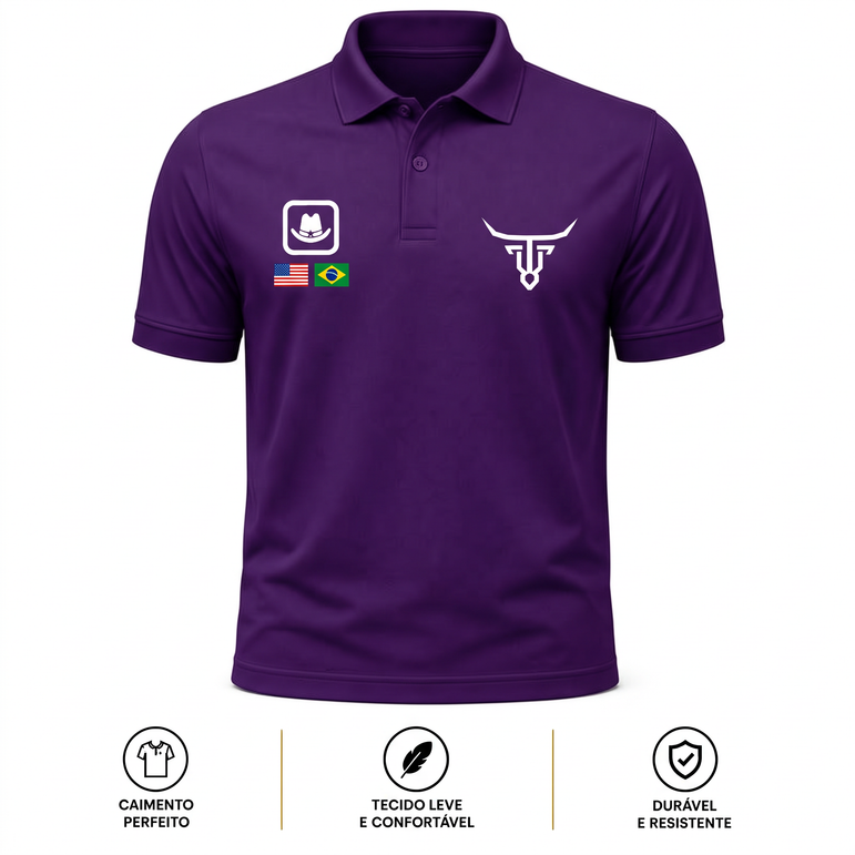 Camisa Polo Country USA-Brasil Roxo produto